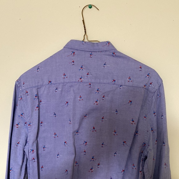 Zara Man Dress Shirt Slim Fit Small hockey pattern - Picture 5 of 5